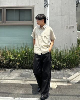 Ethnic striped half shirt