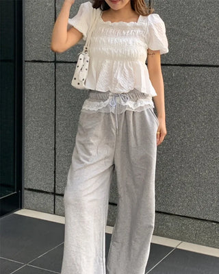 Smocking Shirring Blouse