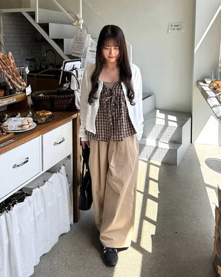 Checkered camisole set
