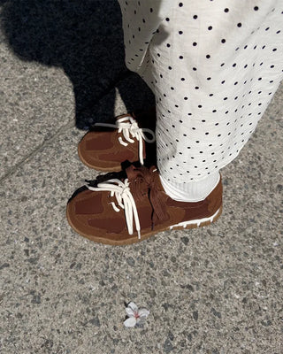 Two-tone strap sneakers
