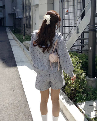 2-way Flower Zip Hoodie