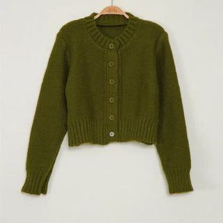 Button-up knit cardigan