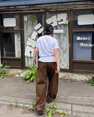 Cotton wide-leg pants
