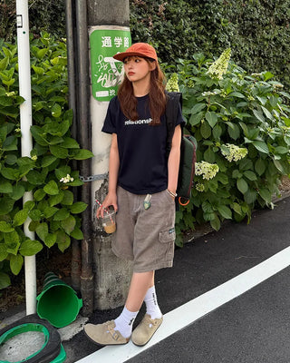 Lettering Cropped T-Shirt