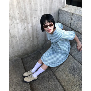 Color checkered mini dress