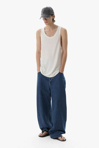 [MASONPRINCE] Washed Ribbed  Sleeveless Top