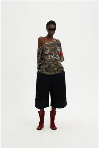 [MASONPRINCE] Camouflage Racing Knit Top