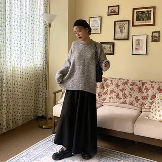 Flared long skirt