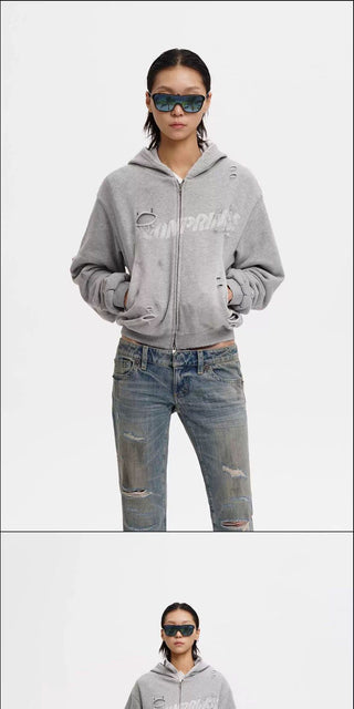 [MASONPRINCE] Double Layer Zip-Up Hoodie