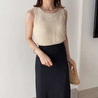 soda square sleeveless knit