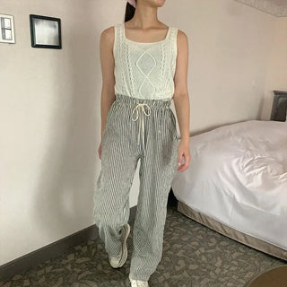 Linen Square Sleeveless Knit