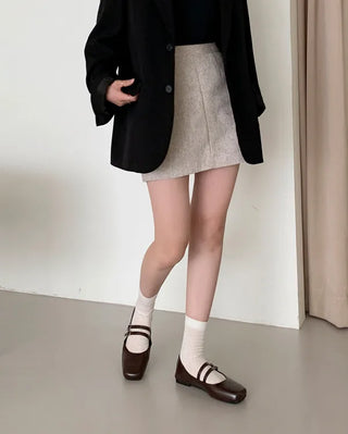 Double-strap Mary Jane flat shoes