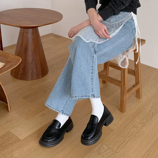 Simple platform loafers (2 colors)