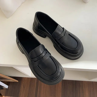 Simple platform loafers (2 colors)