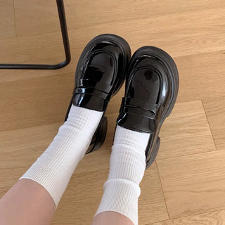 Simple platform loafers (2 colors)