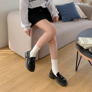 Simple platform loafers (2 colors)