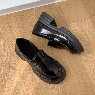 Simple platform loafers (2 colors)