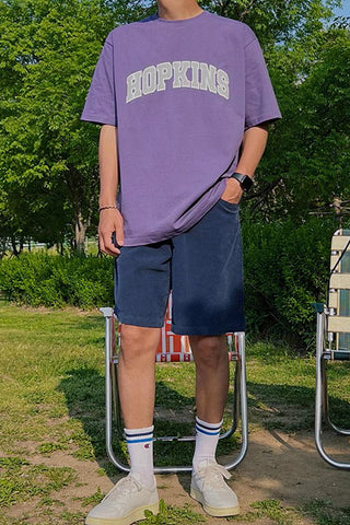 loose retro print t-shirt