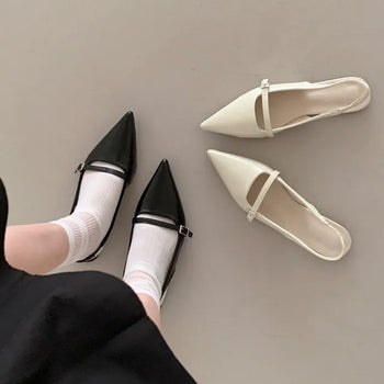 Slingback flat shoes