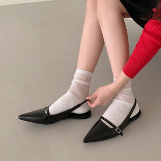 Slingback flat shoes