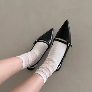 Slingback flat shoes