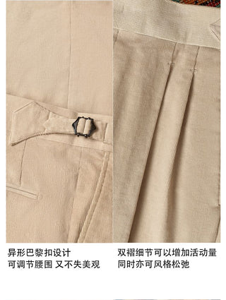 [CULTUM] Double-Breasted Cotton Corduroy Suit Set