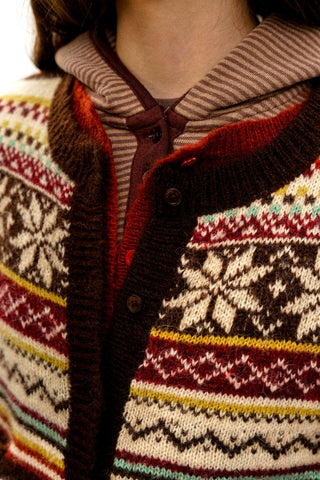 [Moromoro2] Fair Isle Mohair Blend Cardigan