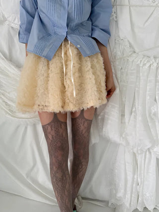 flower garter netting stocking