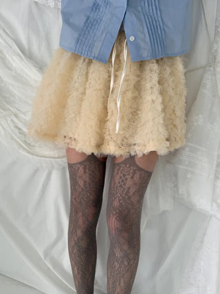 flower garter netting stocking