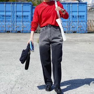 Gradient denim pants