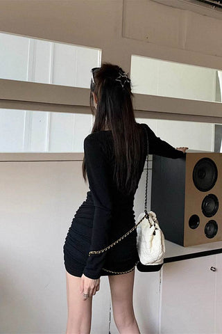 Long sleeve mini dress