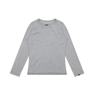 [MASONPRINCE] Layered Henley Long Sleeve Tee