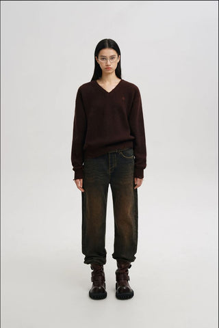 [MASONPRINCE] Overdyed Fitted Straight-Leg Jeans