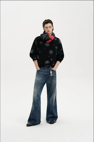 [MASONPRINCE] Wool Sleeve-Style Stripe Scarf
