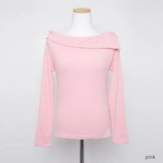 Asymmetrical Color Ribbed Pullover
