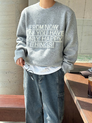 FROM NOW Intarsia Soft Knit