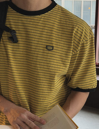 DRAW Pigment Striped Short Sleeve (4 colors)