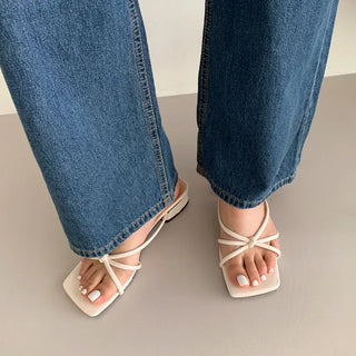 Twist strap mule slippers (3 colors)