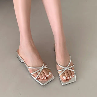 Twist strap mule slippers (3 colors)
