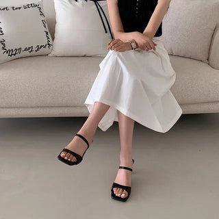 Double-strap sandals/slippers/mules/pumps/heels (3 colors)