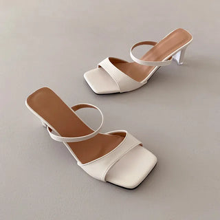 Double-strap sandals/slippers/mules/pumps/heels (3 colors)