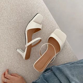 Double-strap sandals/slippers/mules/pumps/heels (3 colors)