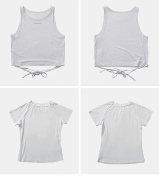 [Monterest] Slim Fit Tank & Tie-Front Tee Set
