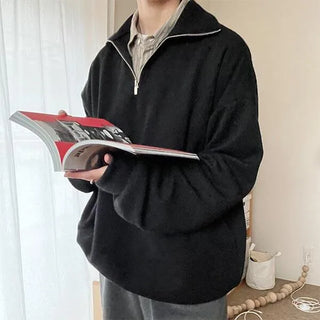 Oversized zip-up knit