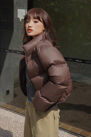 cropped puffer jacket