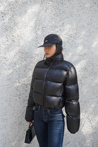 cropped puffer jacket