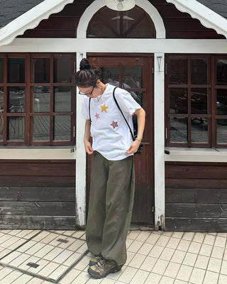 Loose cotton pants