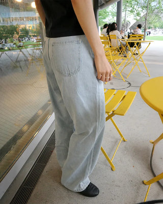 Basic straight denim pants