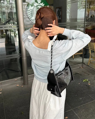 Square chain shoulder bag