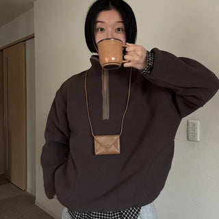 Basic fleece half-zip-up